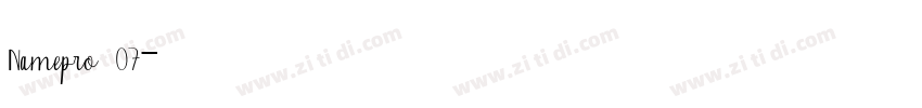 Namepro 07字体转换